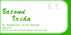 botond kriha business card